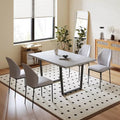 5-Piece Modern Dining Table Set with Leather Chairs - DSARD - DSARD