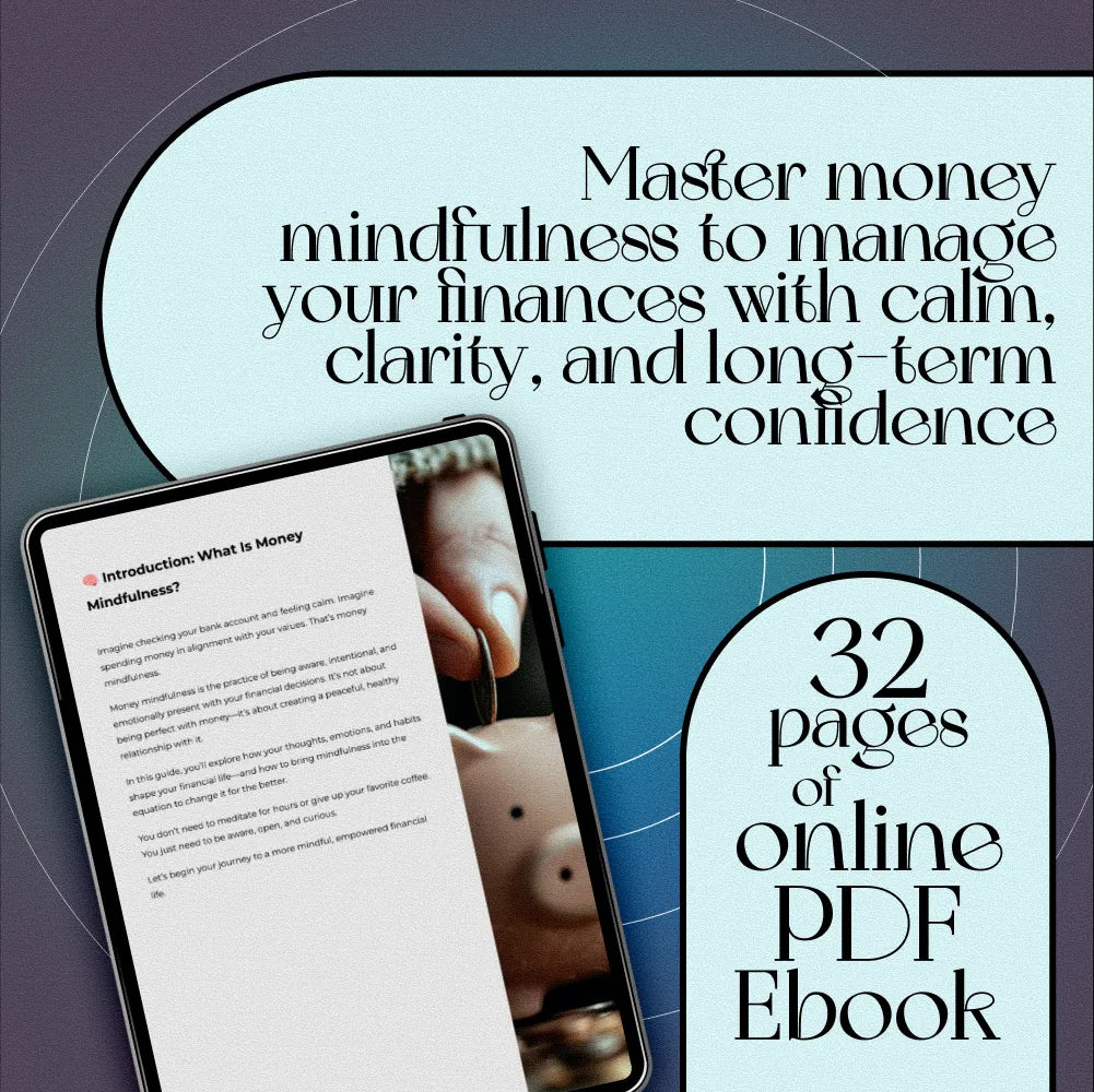 Money Mindfulness: Mastering Your Finances with Calm, Clarity & Confidence | Money Mindfulness eBook | Digital Download Budget Guide