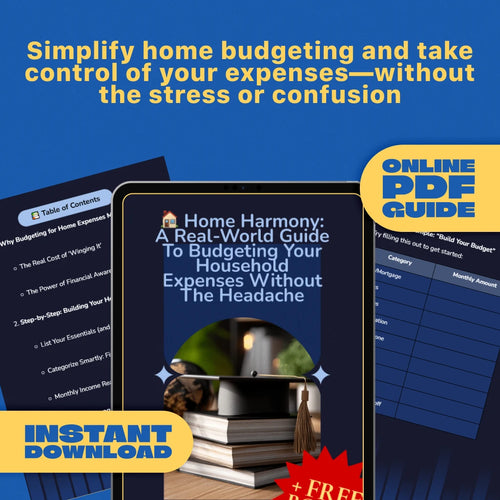 Home Harmony: A Real-World Guide to Budgeting Your Household Expenses Without the Headache | How to Make a Budget for Home Expenses | Printable PDF Financial Guide