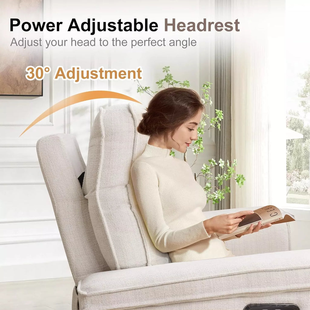 Oversized Recliner Chair with Heat, Massage & Power Adjust, 44″ Extra Wide - DSARD