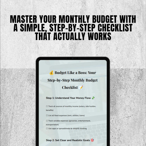 Budget Like a Boss: Your Step-by-Step Monthly Budget Checklist | Printable PDF | How to Plan a Monthly Budget Guide