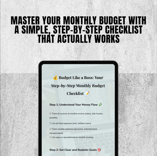 Budget Like a Boss: Your Step-by-Step Monthly Budget Checklist | Printable PDF | How to Plan a Monthly Budget Guide
