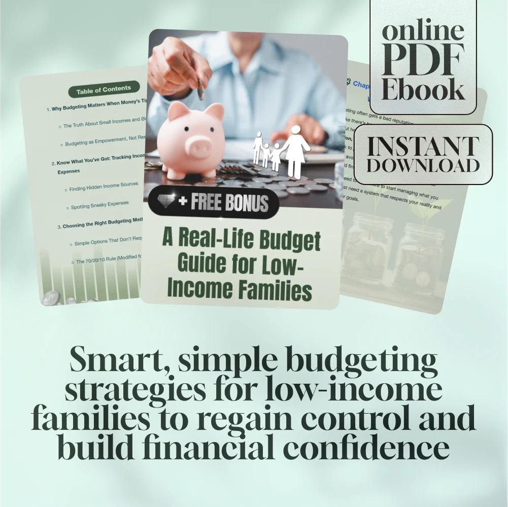 A Real-Life Budget Guide for Low-Income Families | Budget for Low Income Families eBook | Simple Budgeting PDF Download