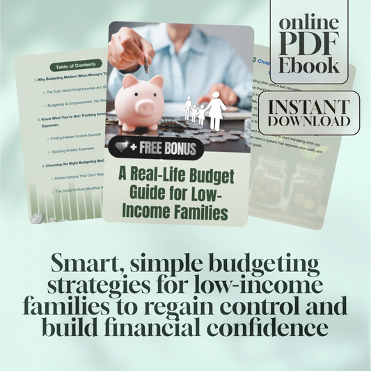 A Real-Life Budget Guide for Low-Income Families | Budget for Low Income Families eBook | Simple Budgeting PDF Download