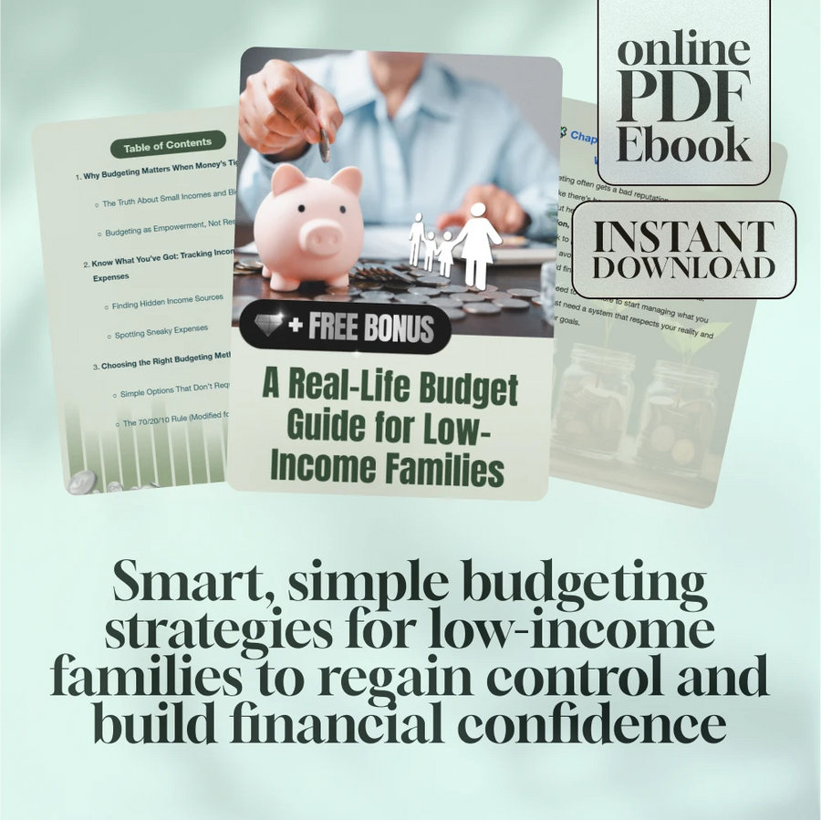 A Real-Life Budget Guide for Low-Income Families | Budget for Low Income Families eBook | Simple Budgeting PDF Download