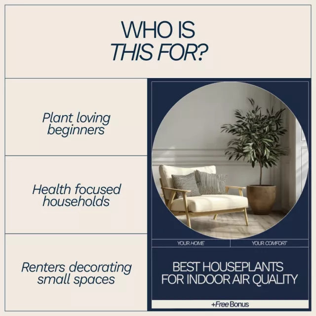 Best Houseplants for Indoor Air Quality Checklist | Easy Air-Purifying Plant Guide for a Healthier Home