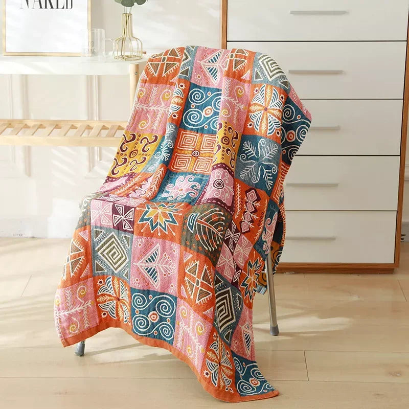 Bohemian Floral Cotton Beach Bath Towel - DSARD