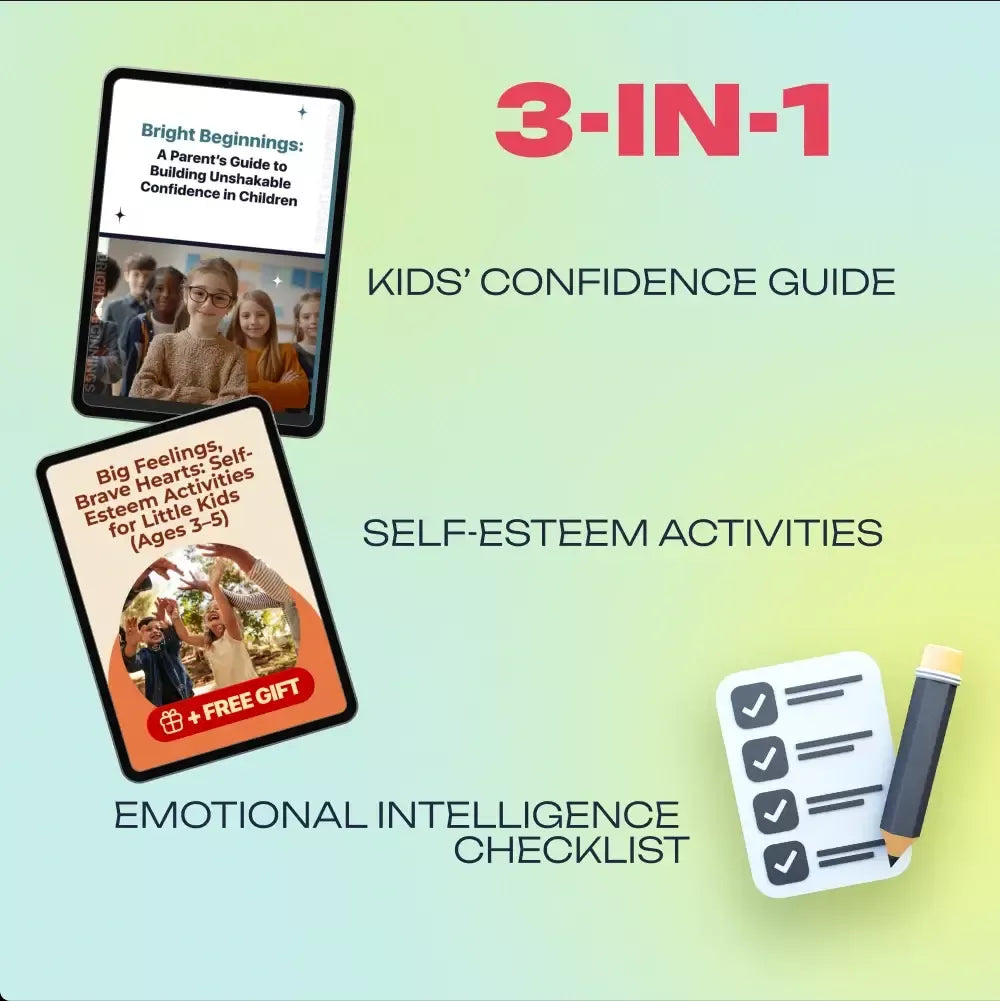 Confident Kids Bundle: Nurturing Emotional Strength | 3-in-1 Bundle | Parenting Guide, Self-Esteem Activities Ages 3–5, Emotional Intelligence Checklist