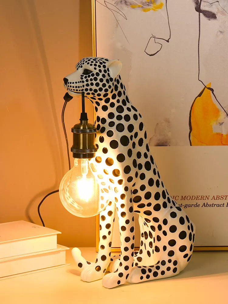 Golden Leopard Floor Sculpture