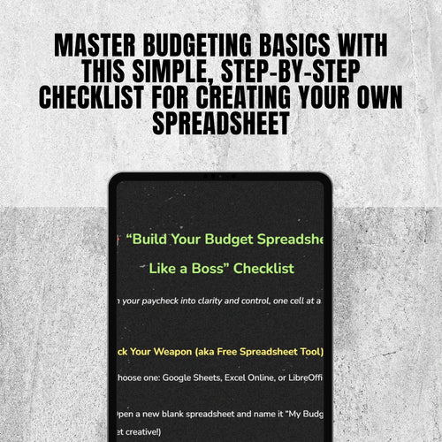 Build Your Budget Spreadsheet Like a Boss Checklist | How to Create a Budget Spreadsheet Free | Digital Download