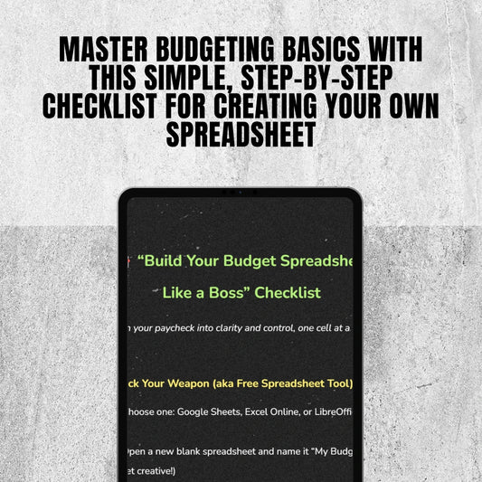 Build Your Budget Spreadsheet Like a Boss Checklist | How to Create a Budget Spreadsheet Free | Digital Download