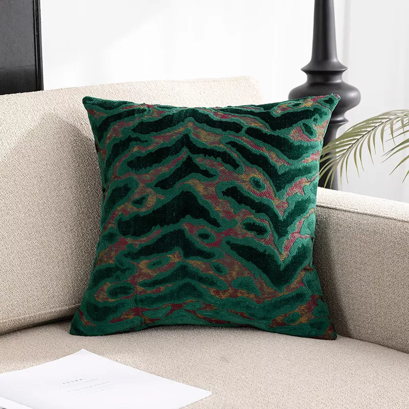 Luxury Tiger Velvet Throw Pillow Cover