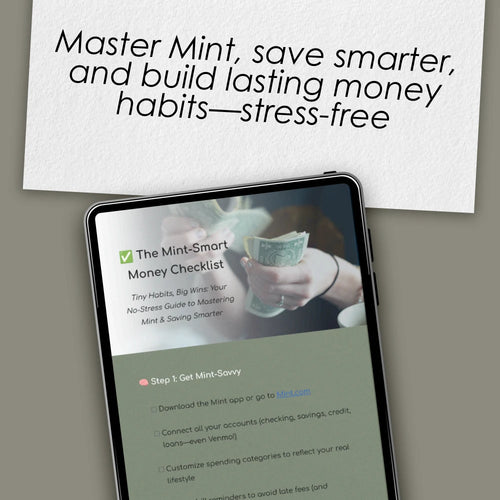The Mint-Smart Money Checklist | Budget & Saving Digital Guide | Mint Saving Strategy | Finance Planner Printable