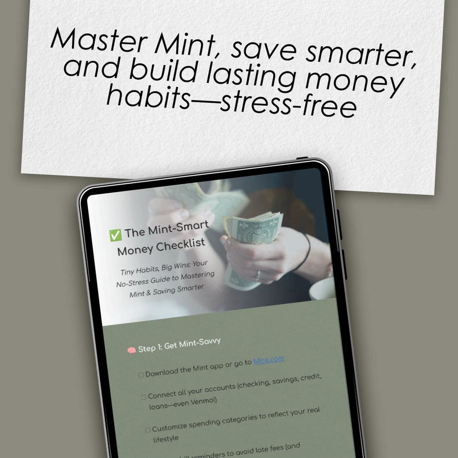 The Mint-Smart Money Checklist | Budget & Saving Digital Guide | Mint Saving Strategy | Finance Planner Printable