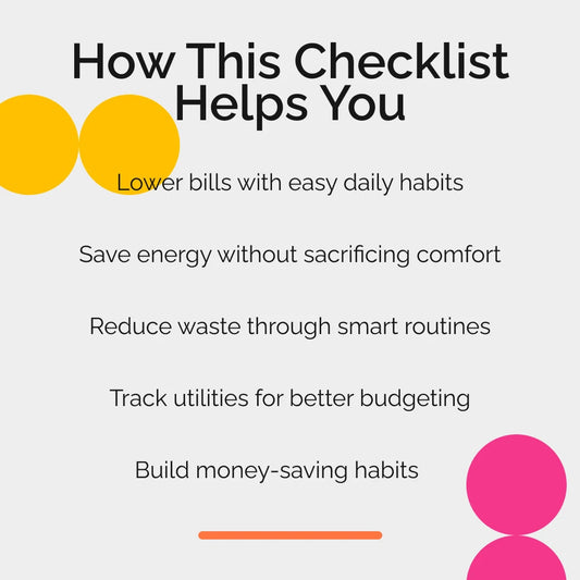 Fun & Frugal Utility Savings Checklist | Printable Energy-Saving Guide, Budget Planner, Home Utility Reduction, Money-Saving eBook for Families & Households