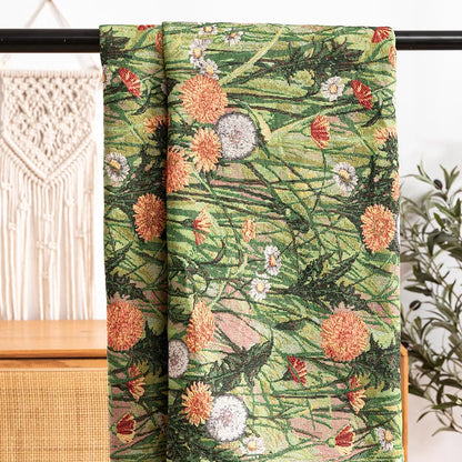 Floral Jacquard Fabric Canvas – 59″x39″ DIY Upholstery & Sewing Cloth