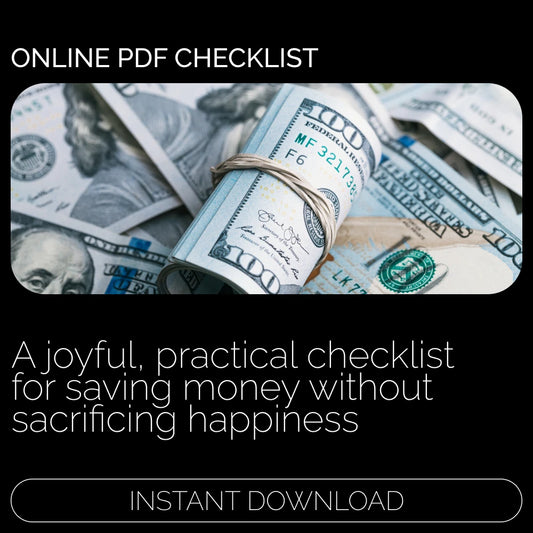 The “Save Smart & Smile” Checklist | Money-Saving Printable | Budget Planner Checklist | How to Save Money Without Feeling Deprived Guide