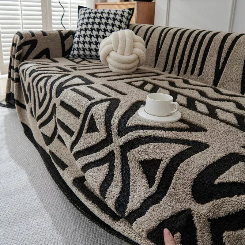 Nordic Cotton Tassel Throw Blanket – All Season Sofa & Furniture Cover