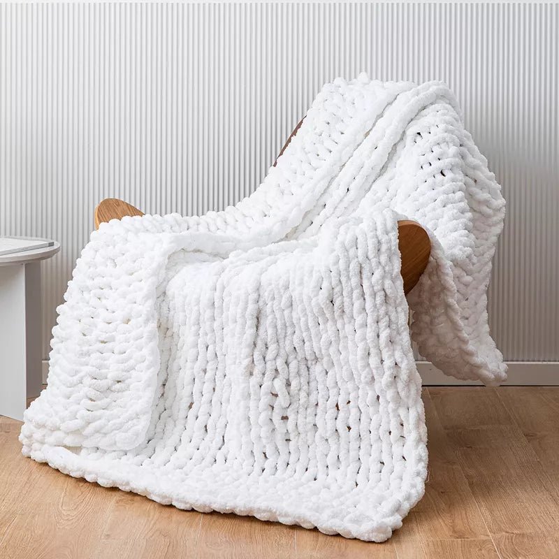 Soft Knit Throw Blanket for Home, Travel & Couch