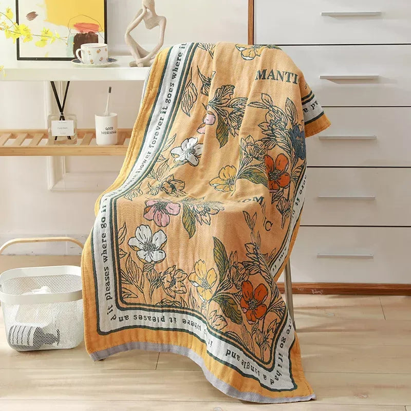 Bohemian Floral Cotton Beach Bath Towel - DSARD