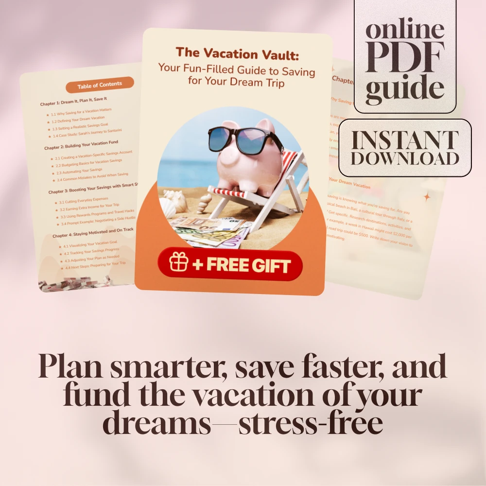 The Vacation Vault: Your Fun-Filled Guide to Saving for Your Dream Trip – Best Way to Save Money for Vacation, Digital Travel Budget Planner PDF