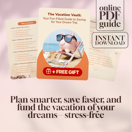 The Vacation Vault: Your Fun-Filled Guide to Saving for Your Dream Trip – Best Way to Save Money for Vacation, Digital Travel Budget Planner PDF