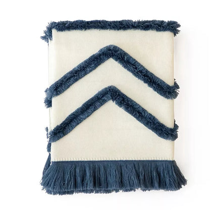 Soft Knit Tassel Throw Blanket