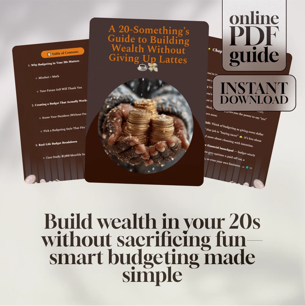 A 20-Something’s Guide to Building Wealth Without Giving Up Lattes | How to Budget in Your 20s | Personal Finance eBook | Money Management Guide for Young Adults