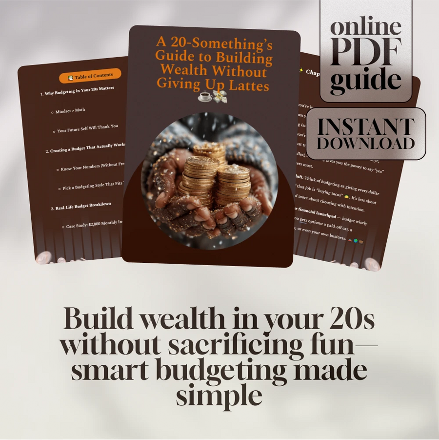 A 20-Something’s Guide to Building Wealth Without Giving Up Lattes | How to Budget in Your 20s | Personal Finance eBook | Money Management Guide for Young Adults