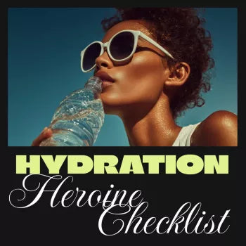 Hydration Heroine Checklist | Printable Wellness Guide for Daily Hydration Habits | Best Drinks for Hydration | Digital Download