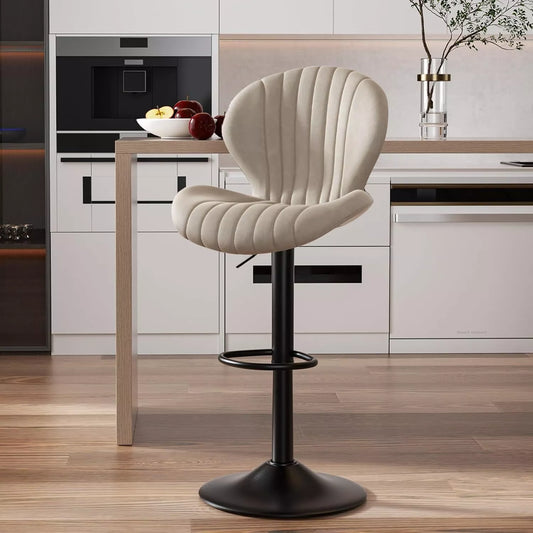 Modern Swivel Bar Stools Set with High Backrest - DSARD