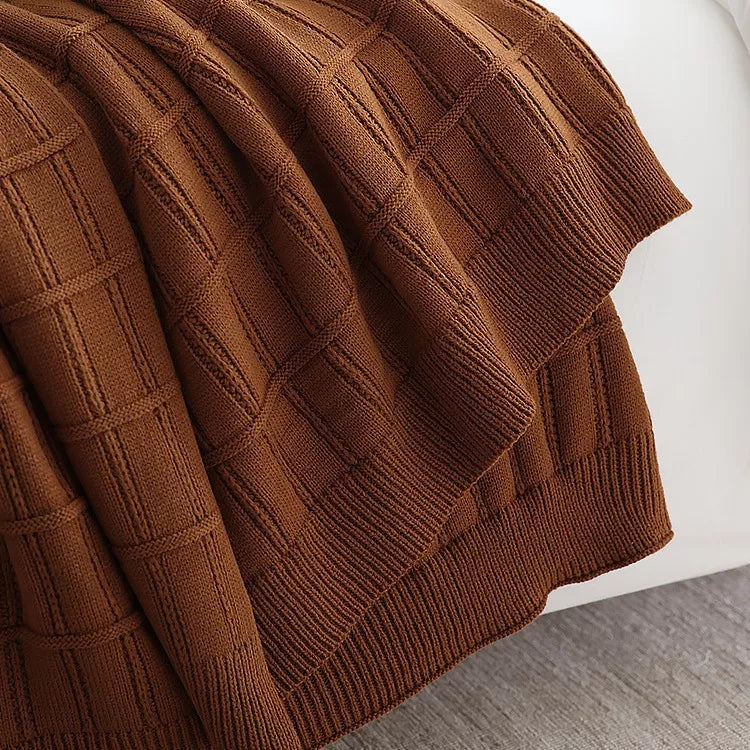 Thick Knitted Wool Cover Blanket – Stylish and Multifunctional