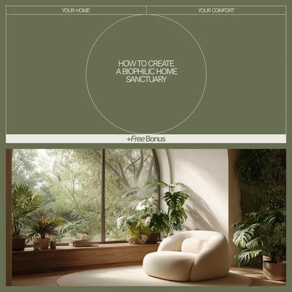 How to Create a Biophilic Home Sanctuary | Digital Download Checklist | Nature-Inspired Home Décor Guide for Calm, Wellness & Mindful Living