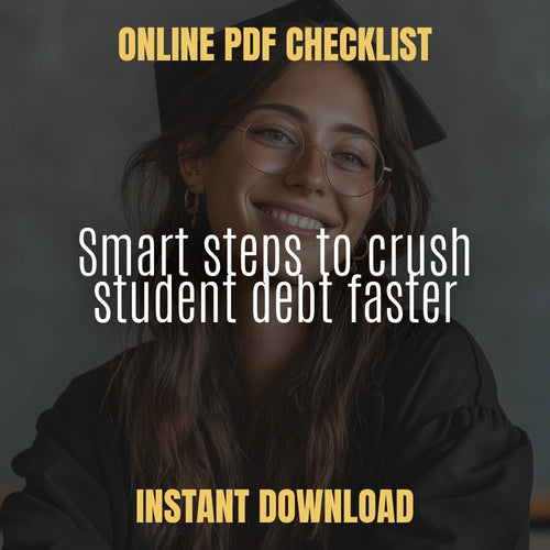 Fast-Track Your Student Loan Payoff Checklist | Step-by-Step Plan for Debt Freedom | Learn How to Pay Off Student Loans Fast | Digital Download