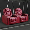 Overstuffed Power Recliner Chair with USB Ports & Cup Holders for Home Theater - DSARD