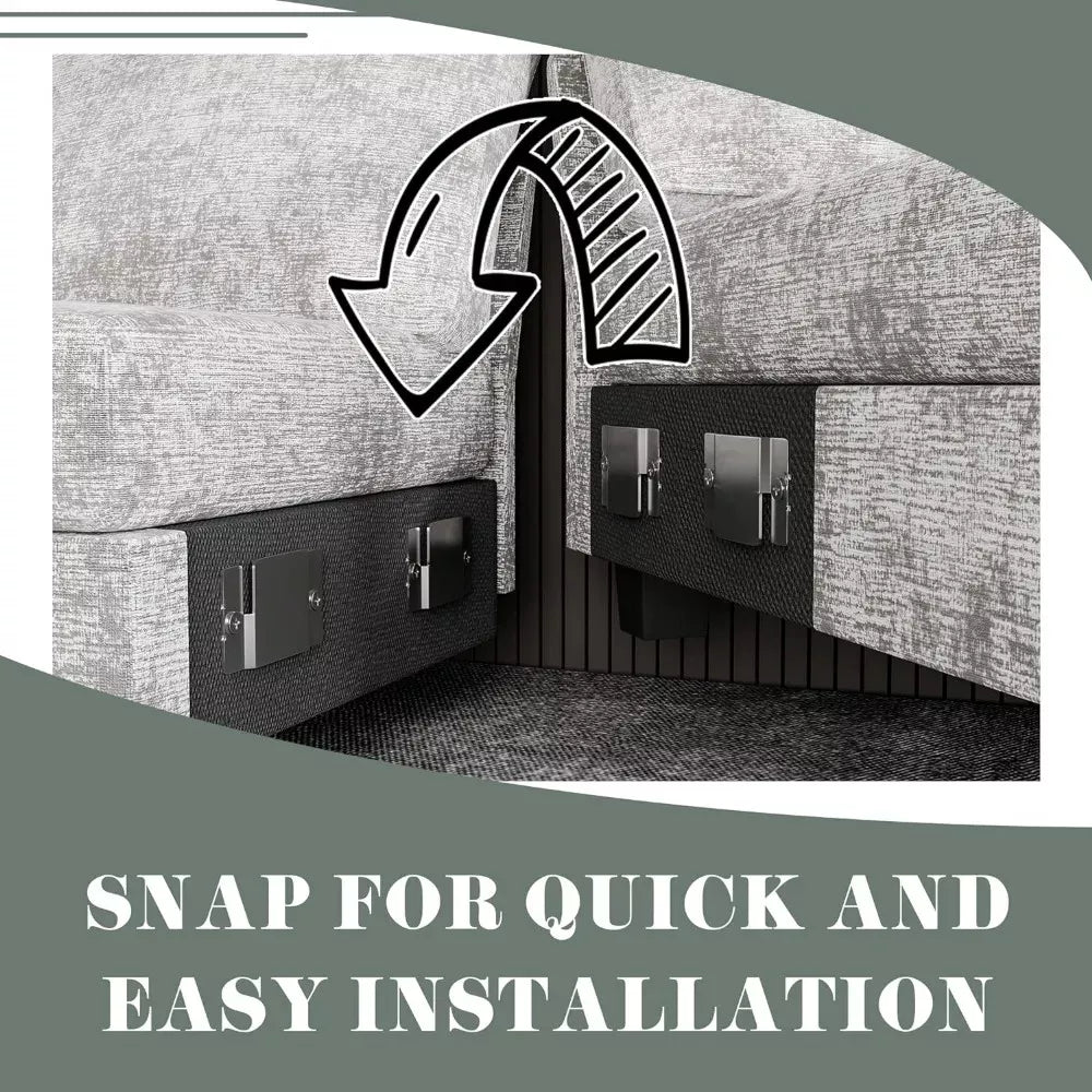 Modern U-Shaped Convertible Sectional Sofa with Double Chaise – 4-Seater Sofa Set - DSARD