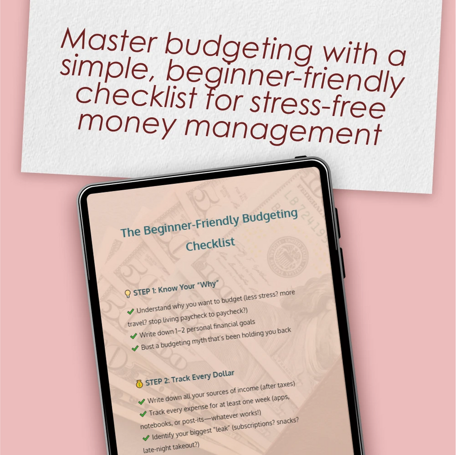 The Beginner-Friendly Budgeting Checklist | Digital Download for Learning How to Budget for Beginners