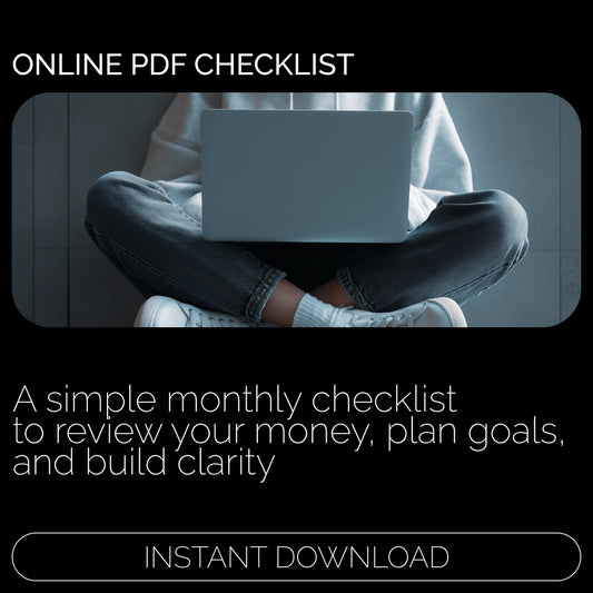 The Monthly Money Review Power Checklist | Printable & Digital Budget Audit Tool for Monthly Money Review Tips, Finance Tracking & Goal-Setting