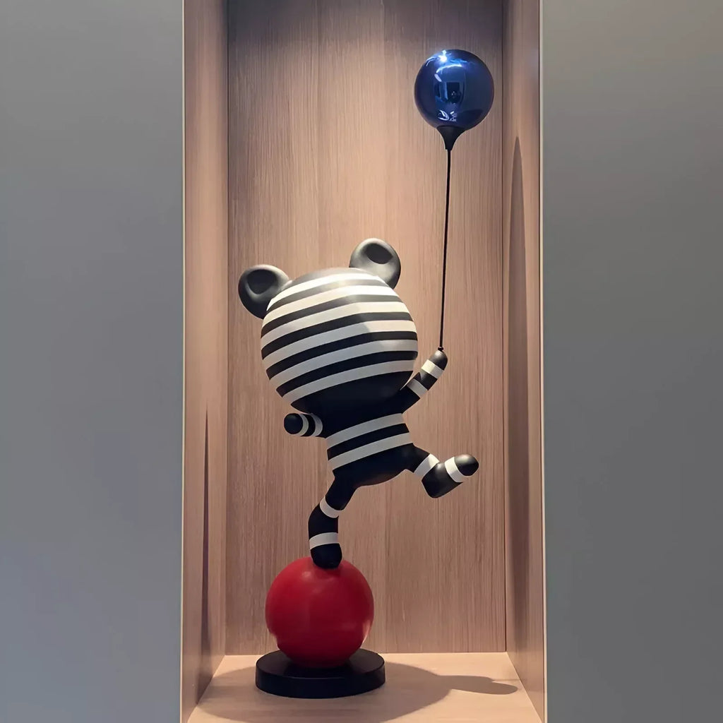 Creative Acrobatic Bear Resin Sculptures for Modern Home Decor - DSARD