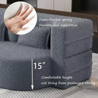 78″ Convertible Folding Sofa Bed – Queen Floor Couch & Sleeper Loveseat - DSARD