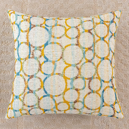 Bohemian Plush Throw Pillow Cover 18×18″ – Geometric Stamped Cushion Case