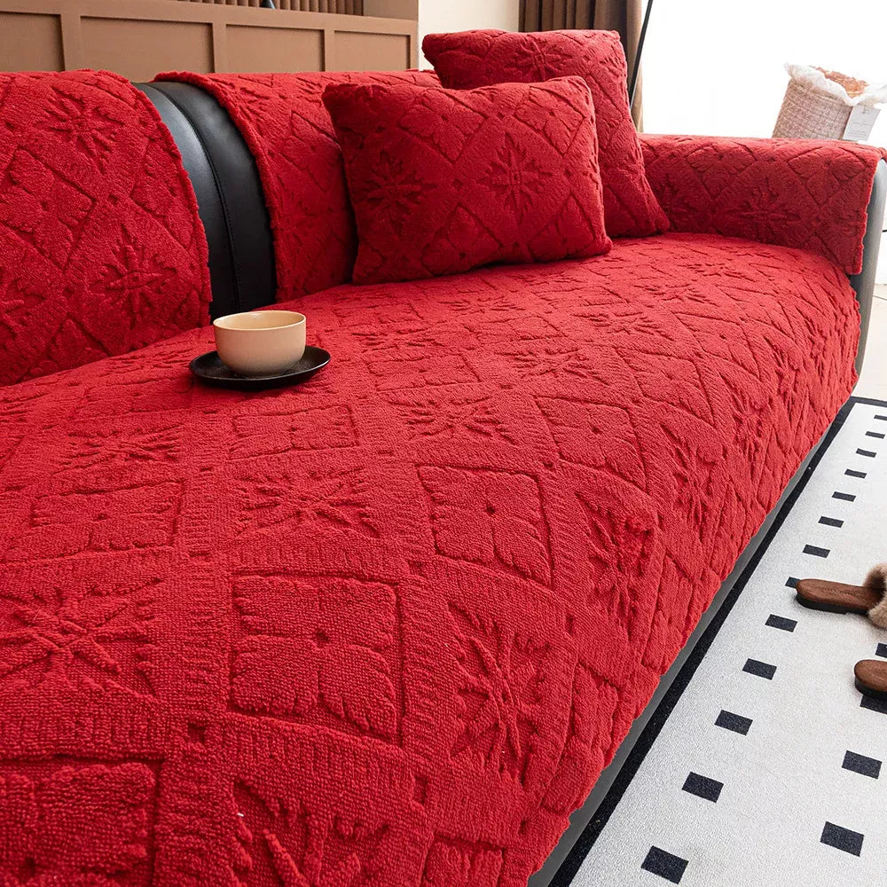 Soft Velvet Non-Slip Plush Sofa Cover