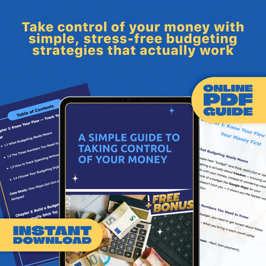 A Simple Guide to Taking Control of Your Money – How to Make a Personal Budget | Budgeting eBook, Financial Planning Digital Download