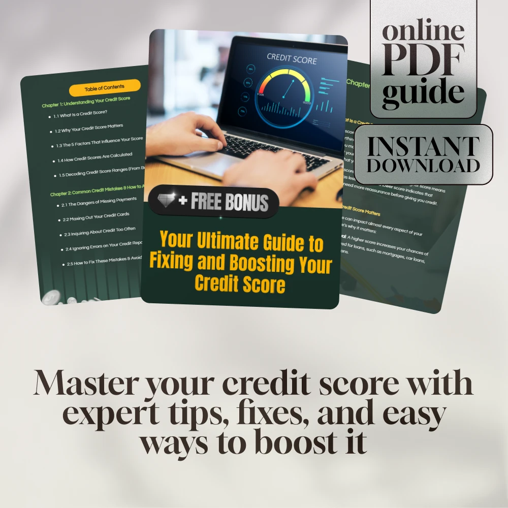 Your Ultimate Guide to Fixing and Boosting Your Credit Score | How to Fix Credit Score Guide | Credit Repair eBook | Instant Digital Download