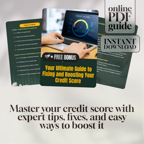 Your Ultimate Guide to Fixing and Boosting Your Credit Score | How to Fix Credit Score Guide | Credit Repair eBook | Instant Digital Download