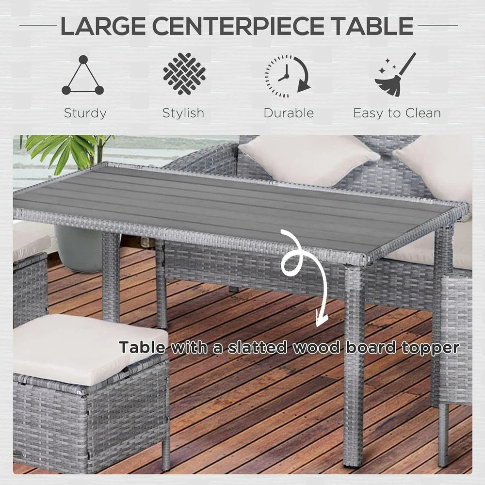 5-Piece Outdoor L-Shaped Sectional Sofa Set - DSARD - DSARD
