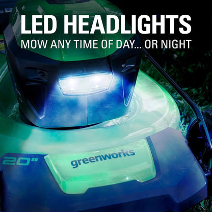 DSARD Efficient & Eco-Friendly Cordless Lawn Mower with LED Headlights, Dual Batteries & Rapid Charger