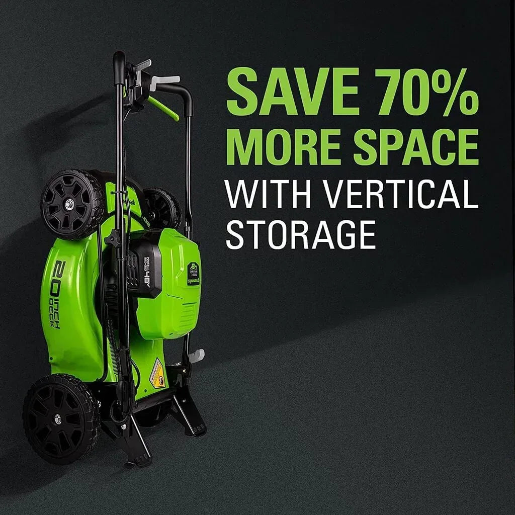 DSARD Efficient & Eco-Friendly Cordless Lawn Mower with LED Headlights, Dual Batteries & Rapid Charger - DSARD