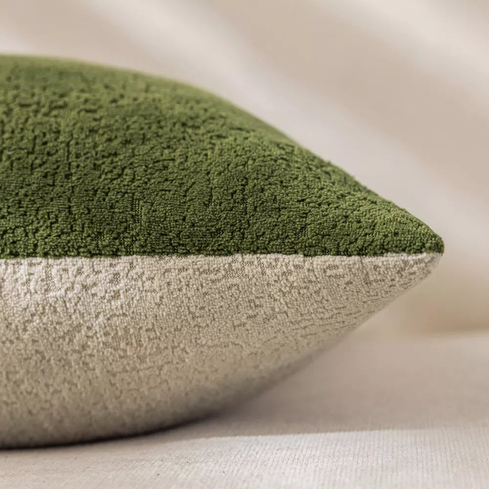 Two-Tone Velvet Pillow Cover 18x18in Reversible Cozy Decorative Cushion