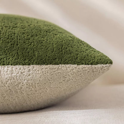 Two-Tone Velvet Pillow Cover 18x18in Reversible Cozy Decorative Cushion